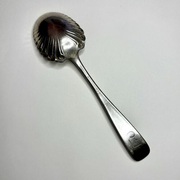 1847 Rogers Brothers "ASSYRIAN HEAD" Spoon Silverplate 6" Monogram "D" on back - Picture 2 of 7